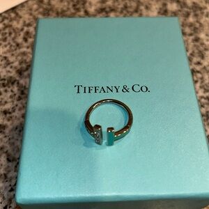 Diamond and Turquoise Wire Ring